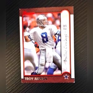 1999 Bowman Chrome #66 Troy Aikman Dallas Cowboys Hall of Famer